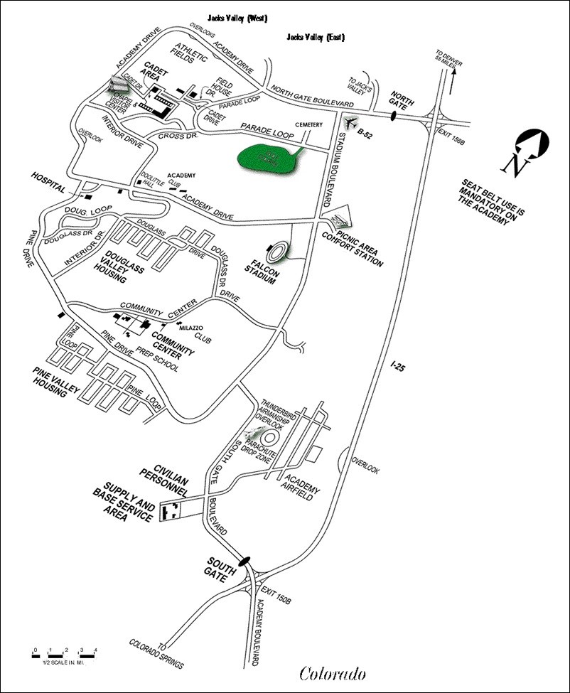 Map of the air force academy.