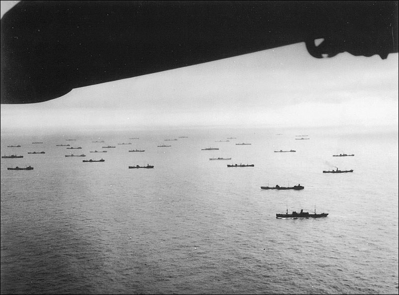 Photo of fleet of ships.