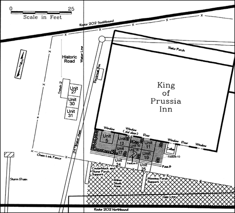 detailed map of excavation site