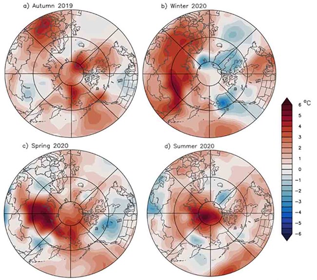 1214ARC20_SAT_ballinger_Fig2_web Pan-Arctic temperature anomaly maps.