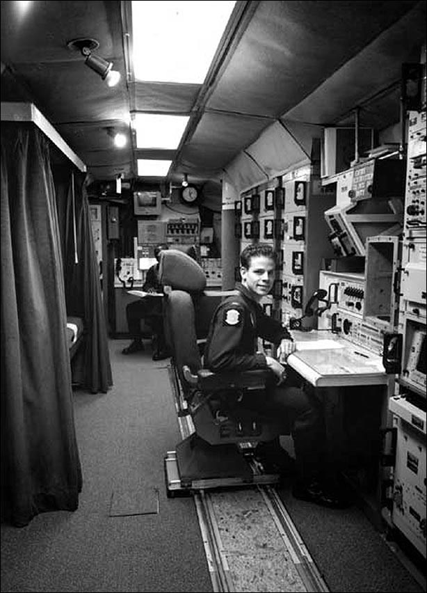 Man Inside Launch Control Center, 1991. Man Inside Launch Control Center, 1991.