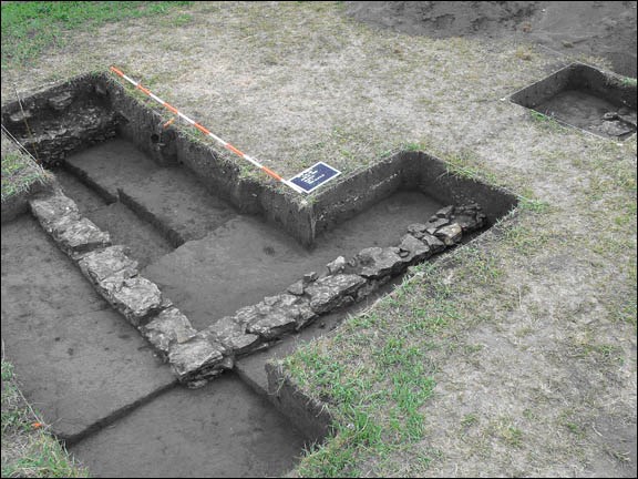 Archaeological excavation plots. (Photo by Paul A. Shackel)
