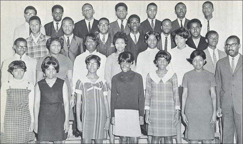 A large group of high school students. All of them are black.