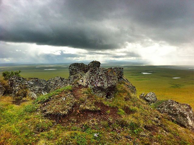 stone cairns stone cairns in the Arctic