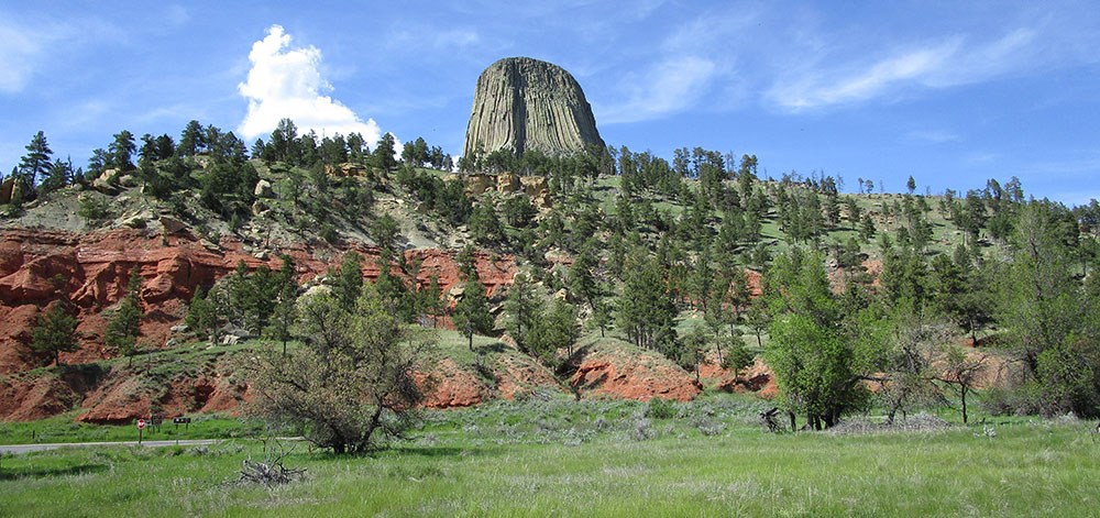 photo of Tower over red beds and other formations