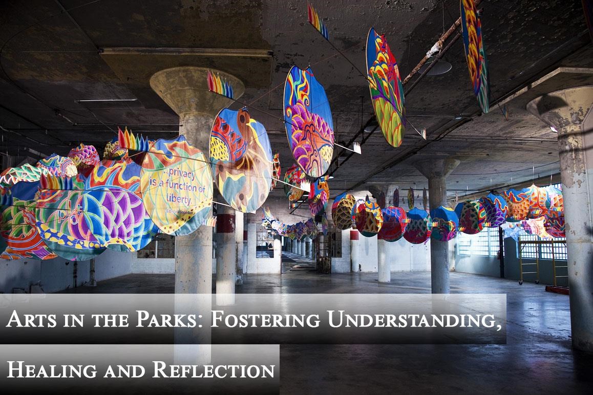 Colorful art hanging from the ceiling. NPS photo