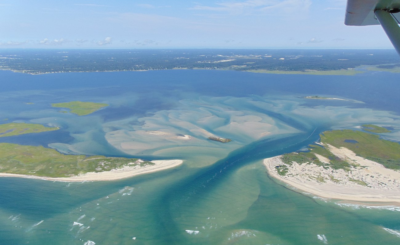Aerial view of the Fire Island breach