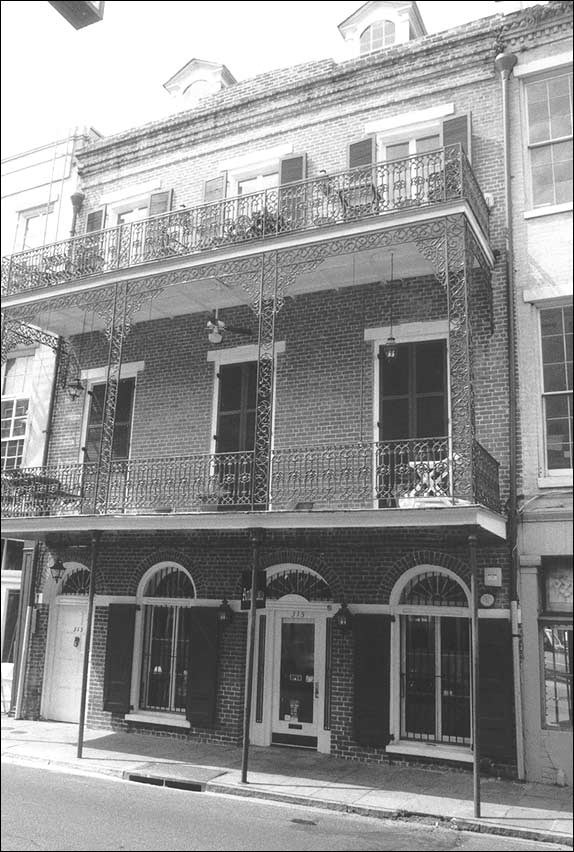 Facade of a Creole townhouse. Facade of a Creole townhouse.