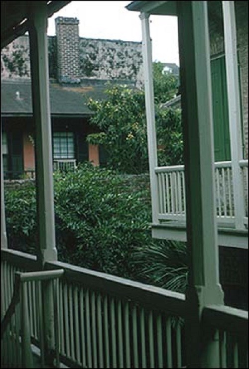 Photo of a porch area.