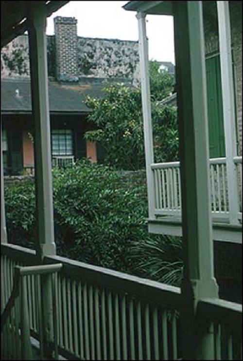 Photo of a porch area. Photo of a porch area.