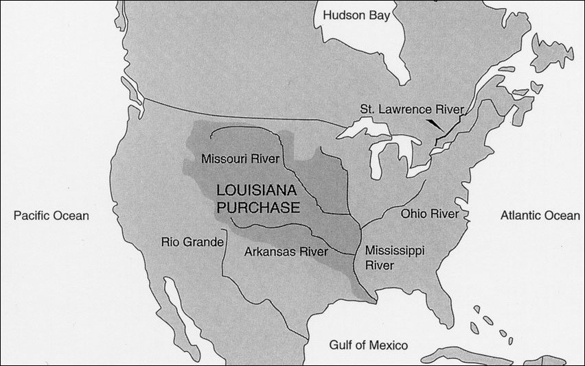 Map of the Louisiana Purchase.