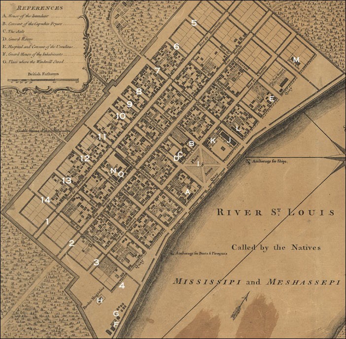 Map plan of New Orleans, 1720.