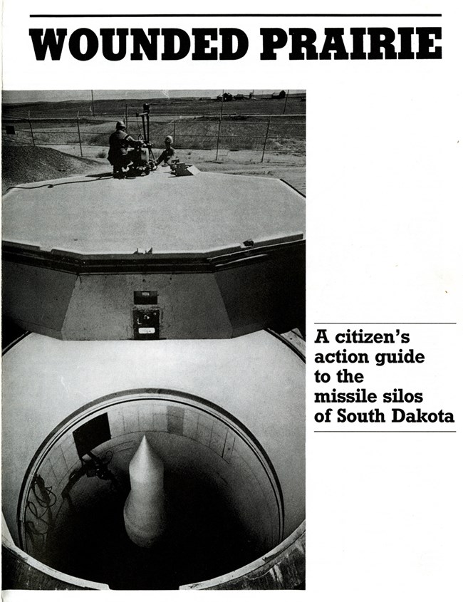 Cover for a map of missile silos in South Dakota showing an open silo
