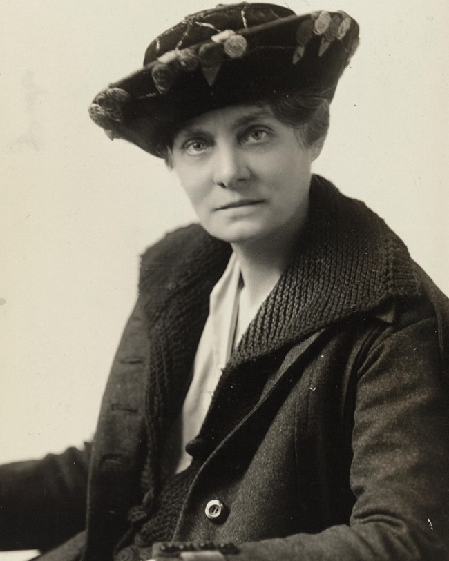 Mrs. E. St. Clair Thompson, from North Carolina, was a member of the National Woman's Party (NWP). She was the Southern field secretary of the NWP and organized conventions for the group in many of the Southern states.