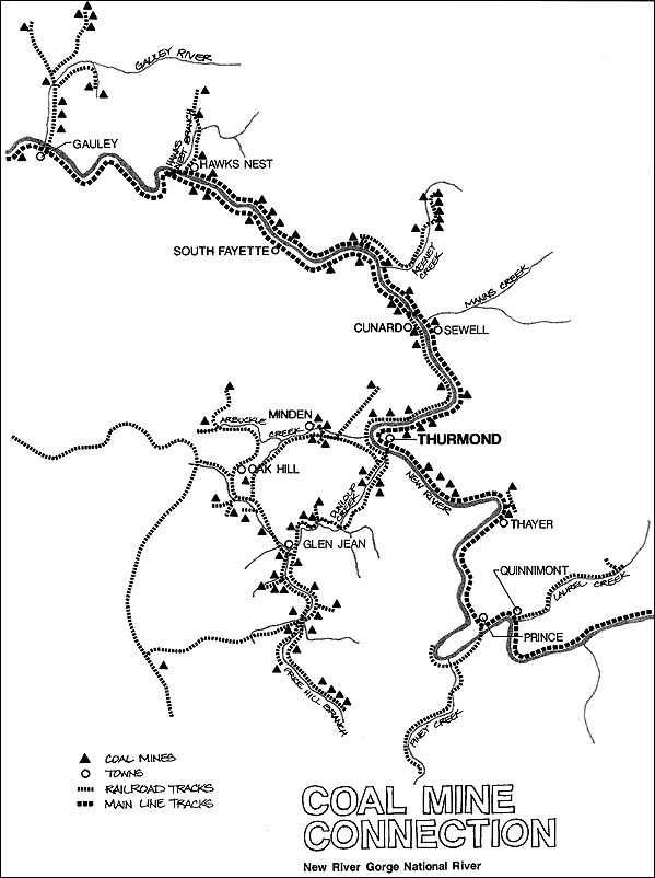 Map of coal mines.