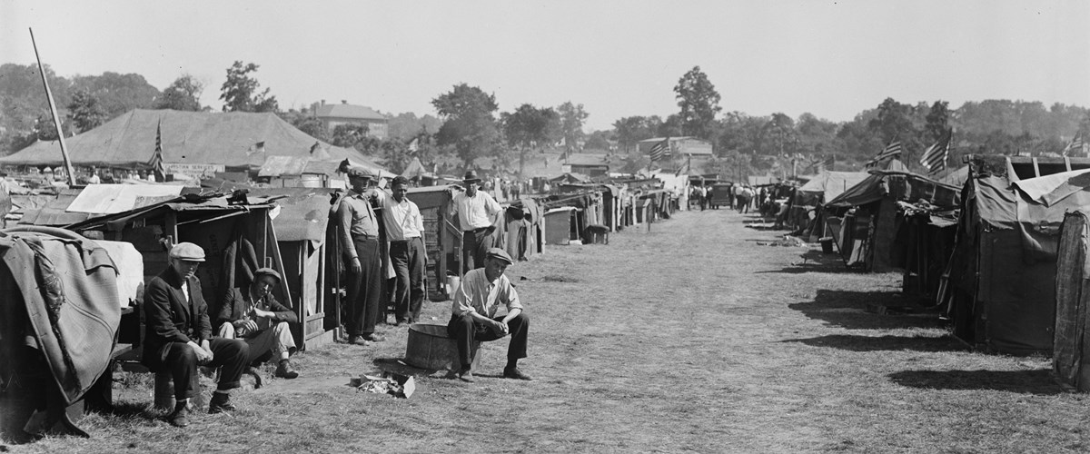 The Bonus Expeditionary Forces camp on Anacostia Flats, Washington, DC. Library of Congress