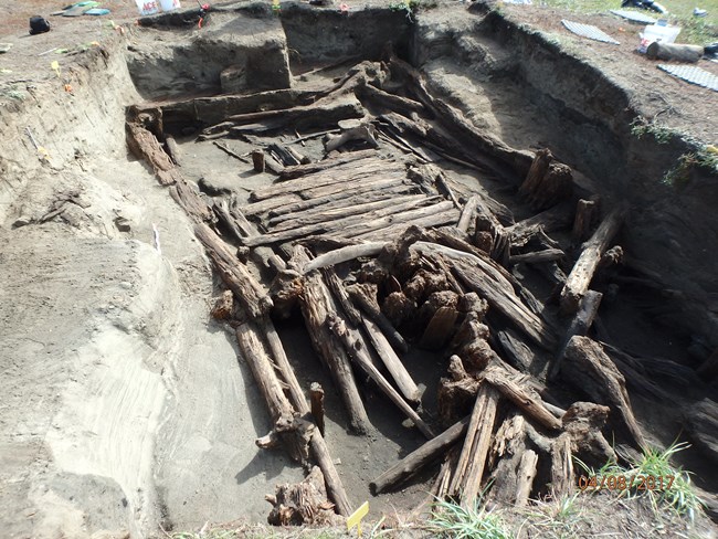 Semi-subterranean house. An excavation of a semi-subterranean house.