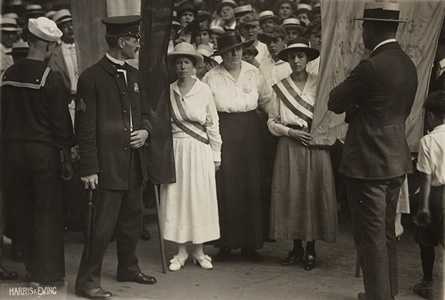 Catherine Flanagan arrested. Coll Library of Congress