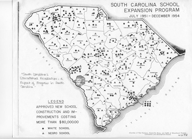 Map of the South Carolina Expansion School program