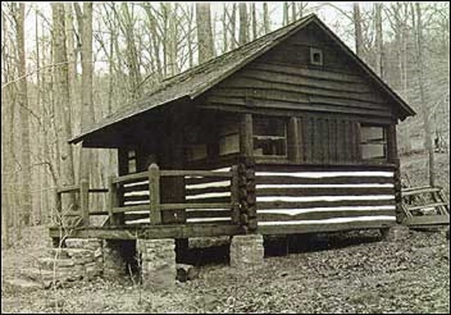 A cabin at Camp Misty Mount, National Park Service.