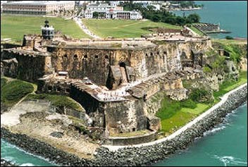 Fortress overlooking the ocean. Fortress overlooking the ocean.