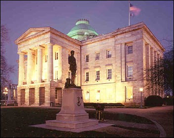 North Carolina state capitol building.
