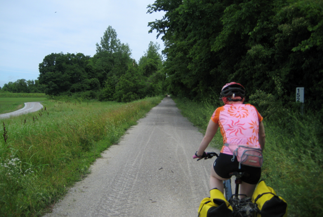 Biker on trail Biker on trail