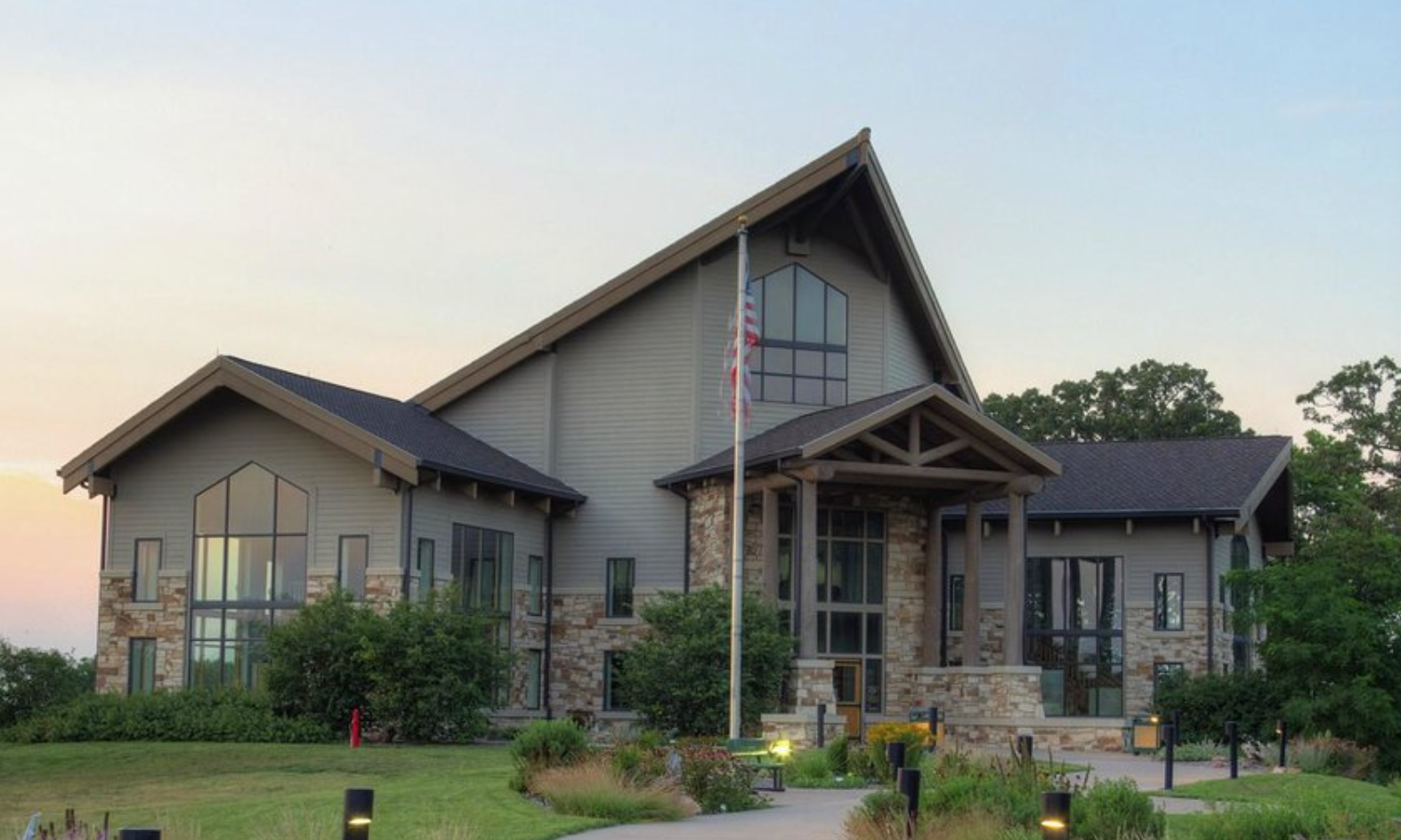 large visitor center building