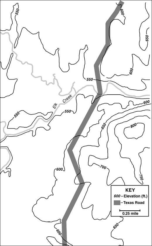Location of the Battle of Honey Springs.