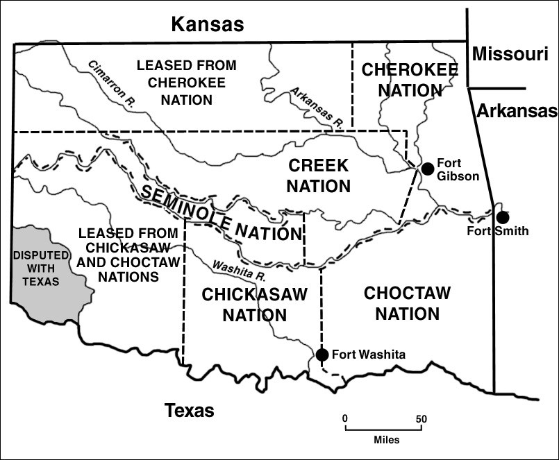 Map of Native American territories.