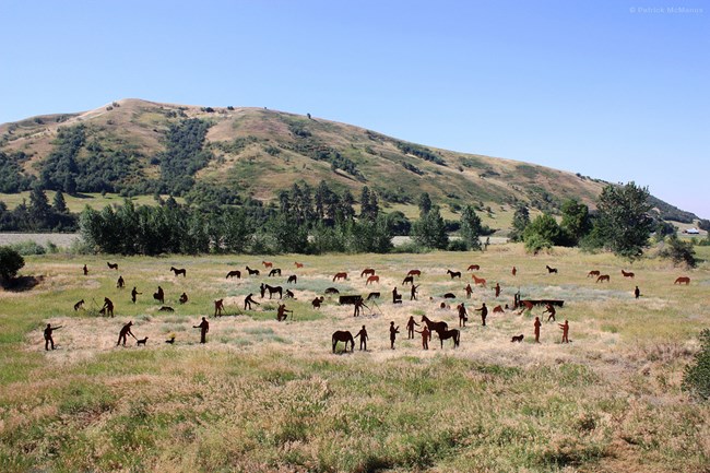692 landscape with sculptures