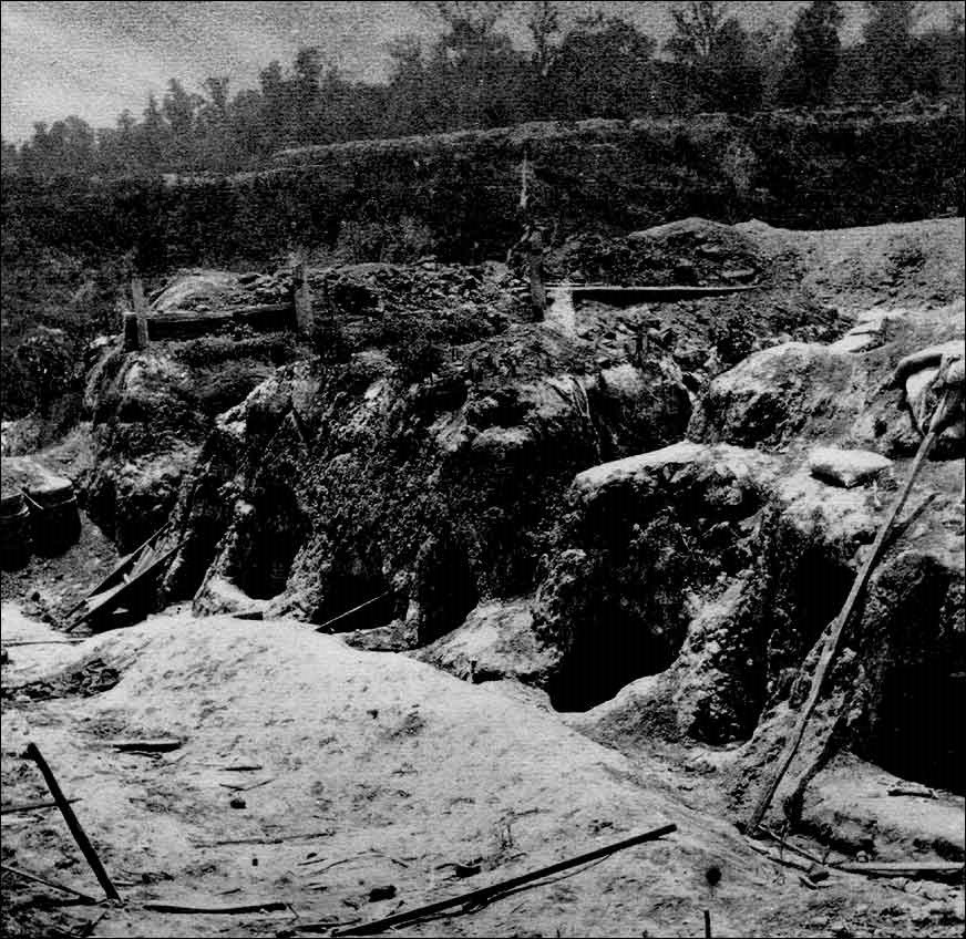 Trenches of war.