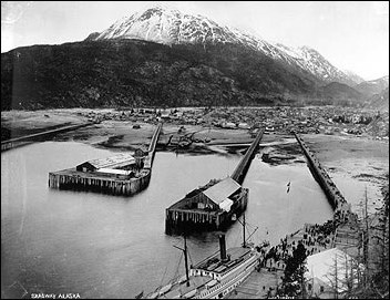 Inlet surrounded by mountains.