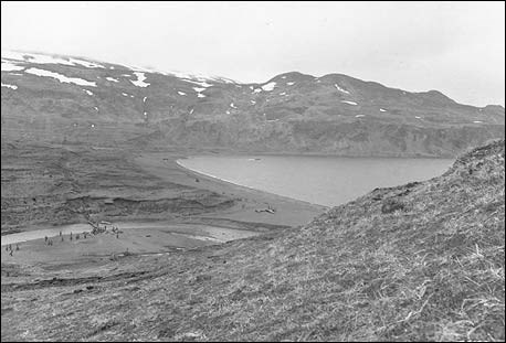 General Holtz Bay area and beach looking northwest from the top of the ridge