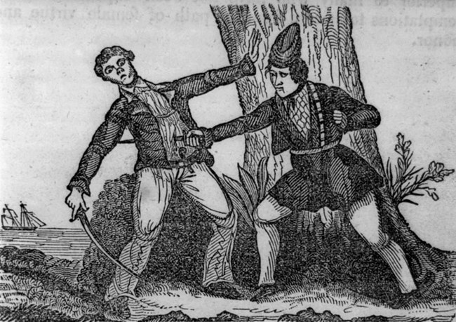 Pirate Mary Read kills an Opponent. LoC