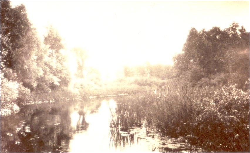Natural prairie river, c. 1911. Natural prairie river, c. 1911.