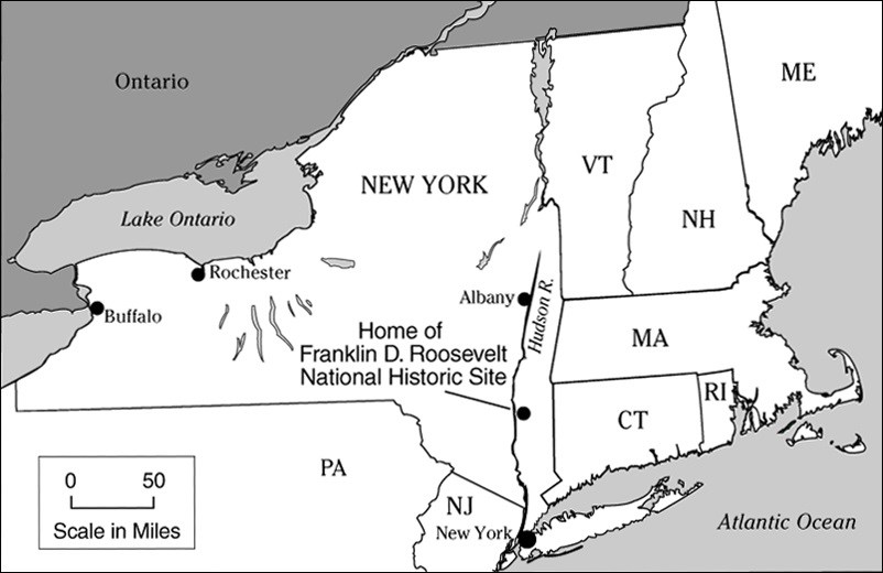 Map of New England.