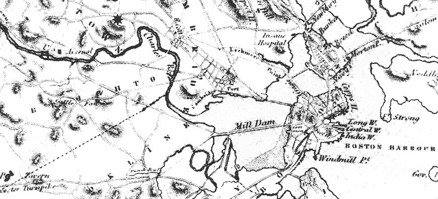 Map of early Boston.