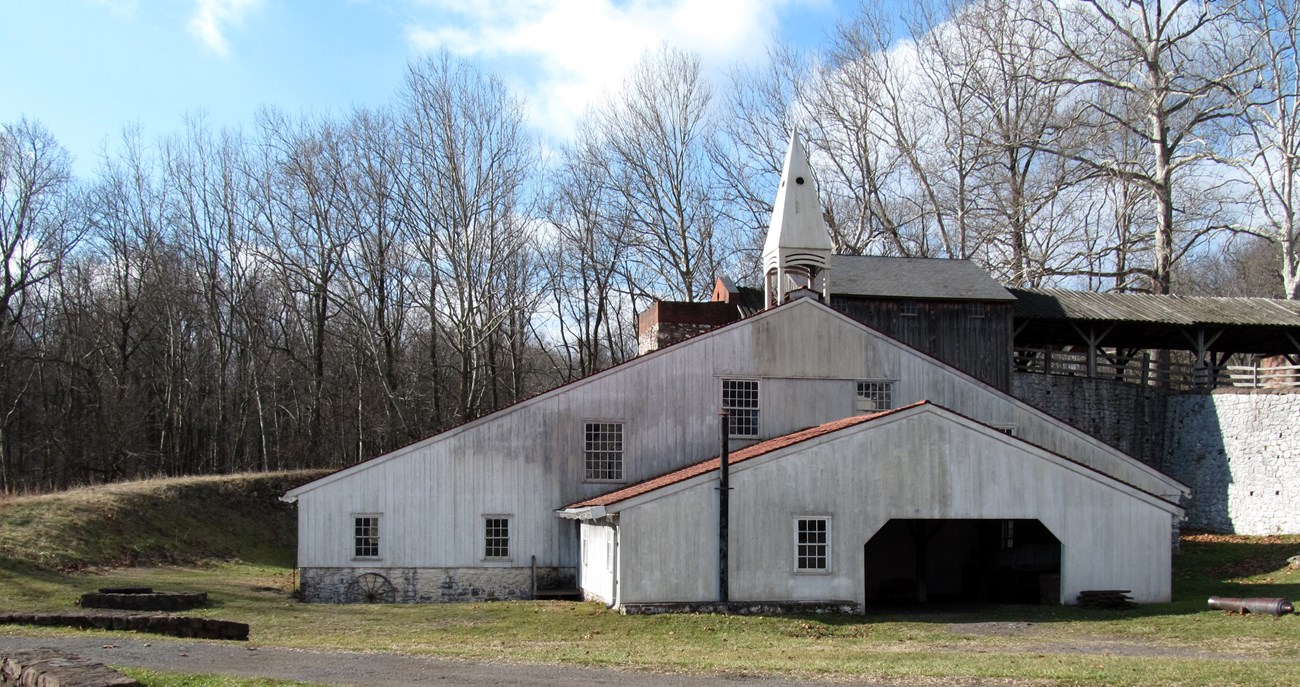 The furnace cast house on a clear day The furnace cast house on a clear day
