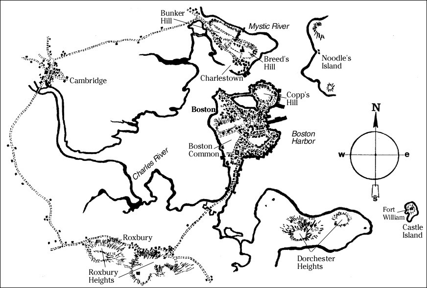 Map of Boston, 1775.