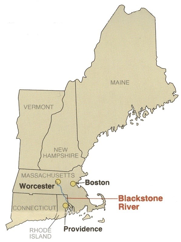 Map of New England.