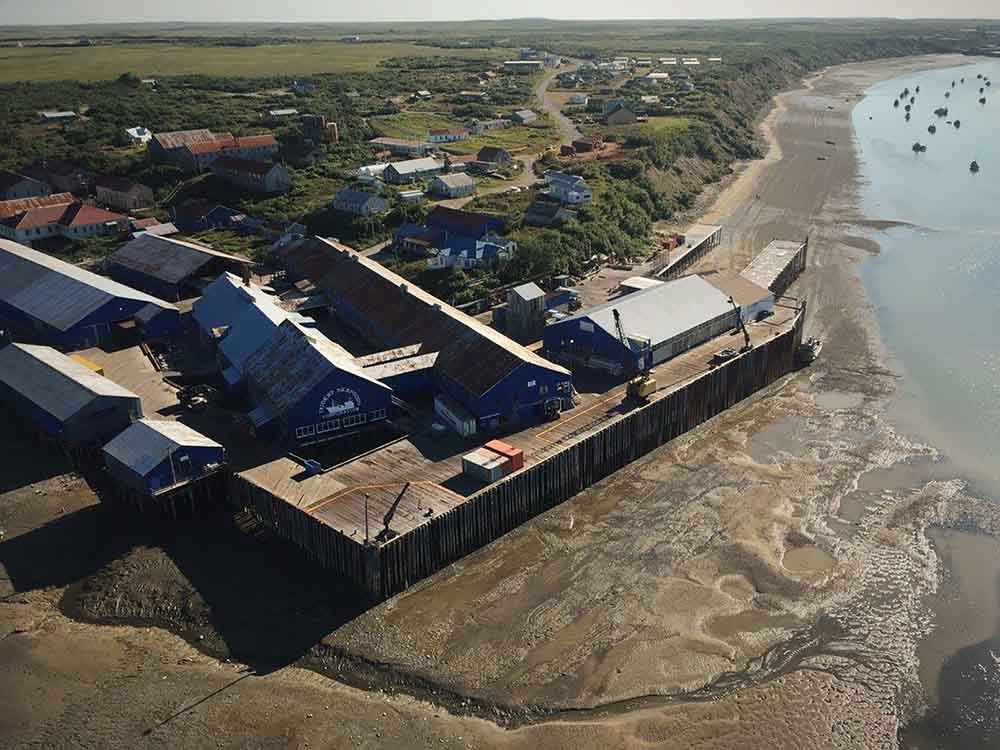 An aerial view of the Diamond NN Cannery.