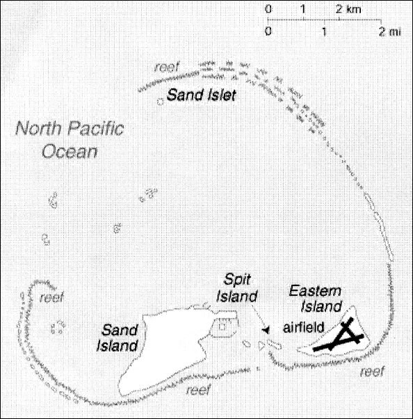 Map of Midway Atoll.
