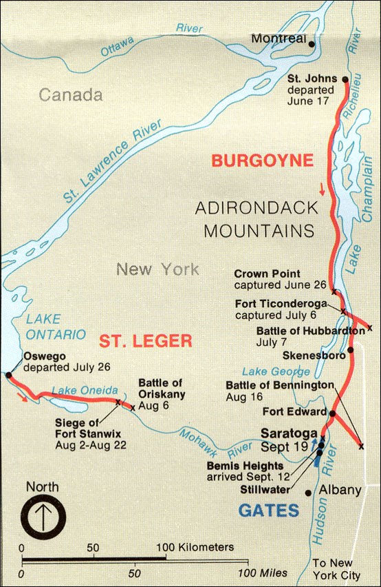 Map of Campaign for the Lake Champlain-Hudson Valley. Map of Campaign for the Lake Champlain-Hudson Valley.