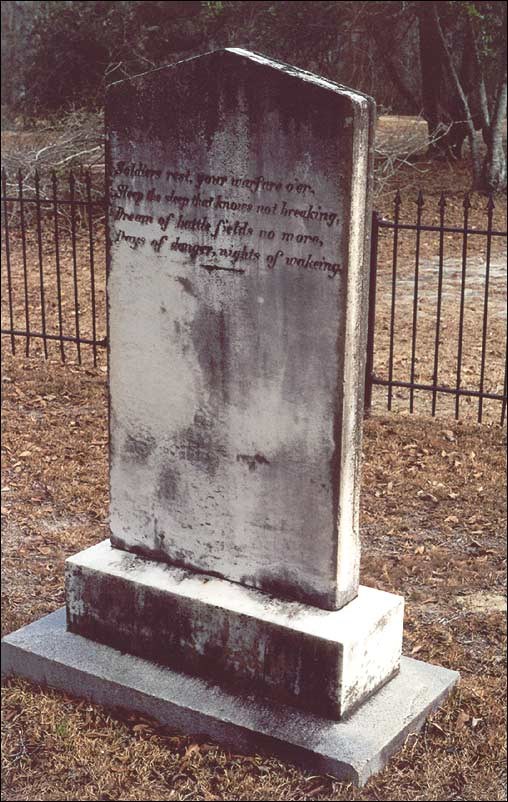 Back of a headstone.