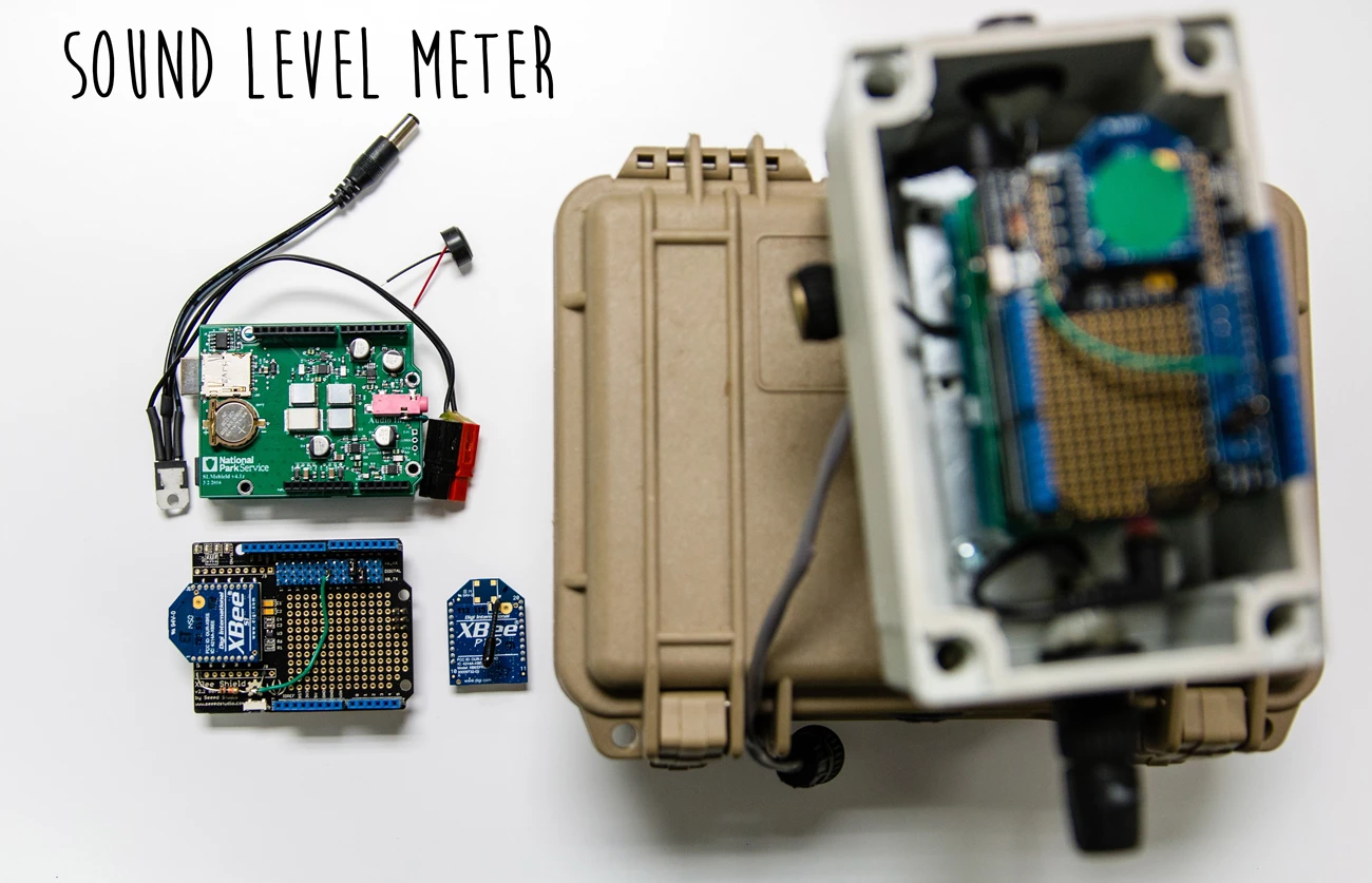 deskdigs damon2 a sound level meter unit with several wires and boards
