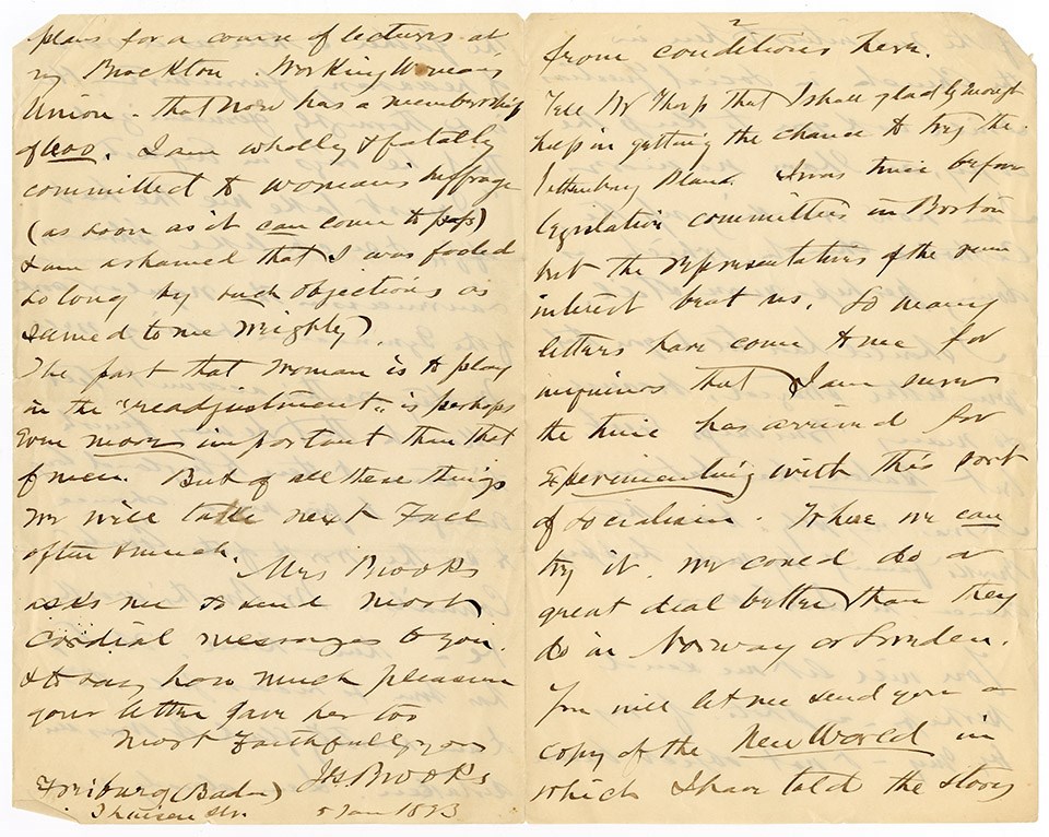 lt= Manuscript letter with two pages of writing