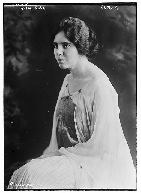 Alice Paul, seated looking towards the right