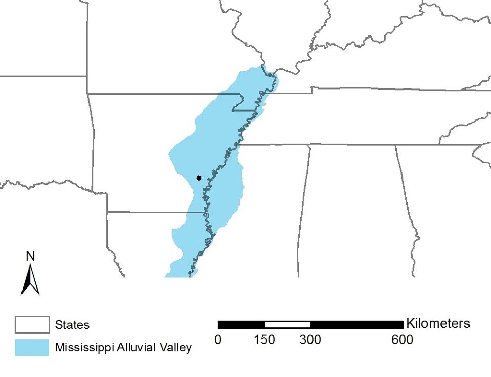 Mississippi Alluvial Valley Bird Conservation Region map