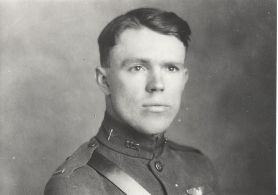 Alexander Pearson 1923 Photo of young man wearing pilot's uniform.